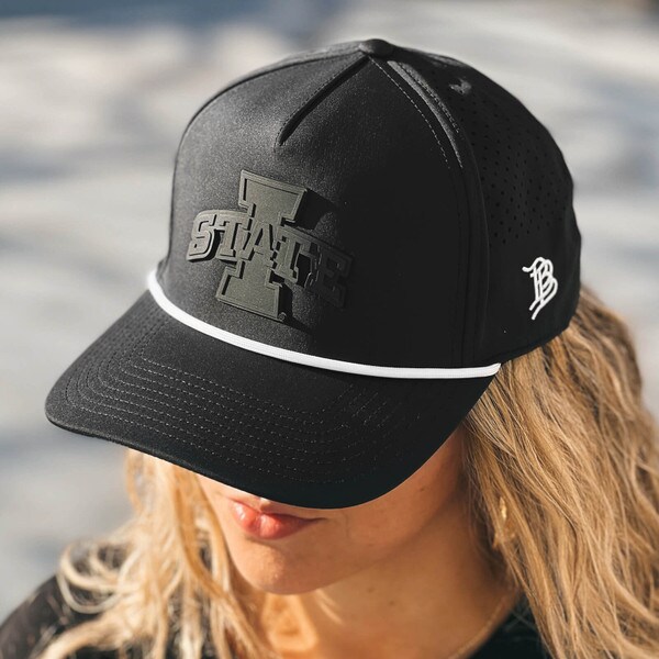 Branded Bills I State Black Tonal White Rope Hat